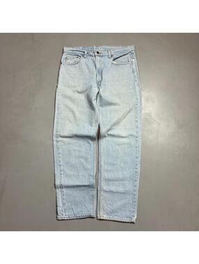 vintage levi's 550 light wash relaxed jeans w35